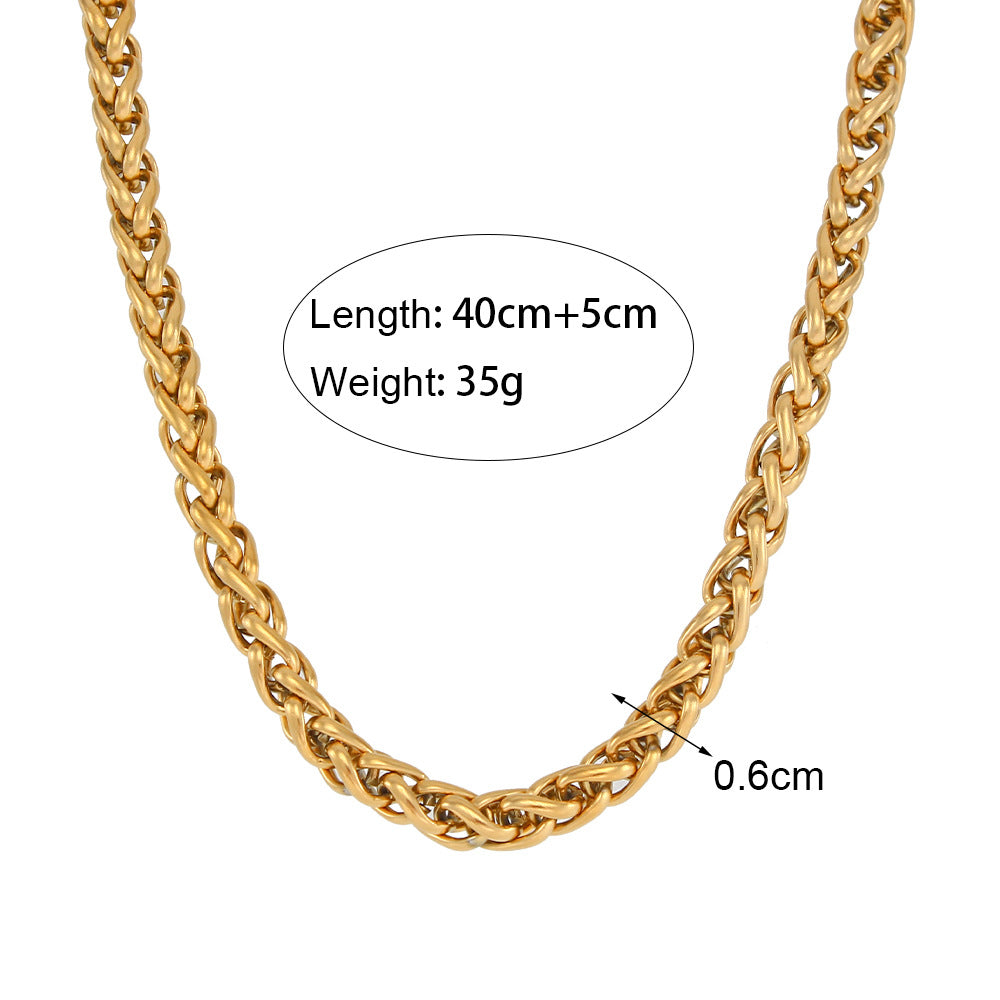 Stainless Steel Special Interest Light Luxury Gold-plated Necklace