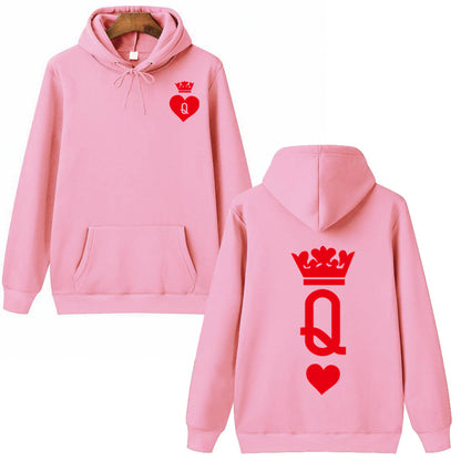 F.J.C. KING&QUEEN Couple's hooded pullover S.W. S.M.