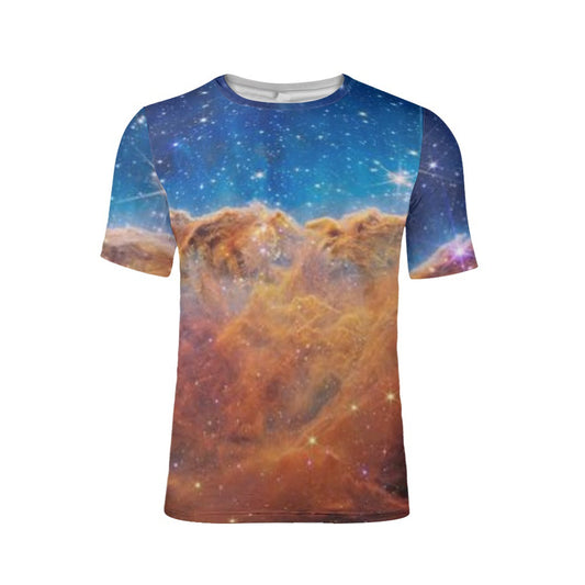 S.M.  Men's Short-sleeved Star Cluster Printed Fashion T-shirt