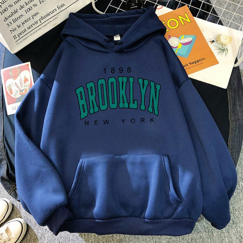 F.J.C. women's "1898 Brooklyn New York" graphic print hoodie S.W.