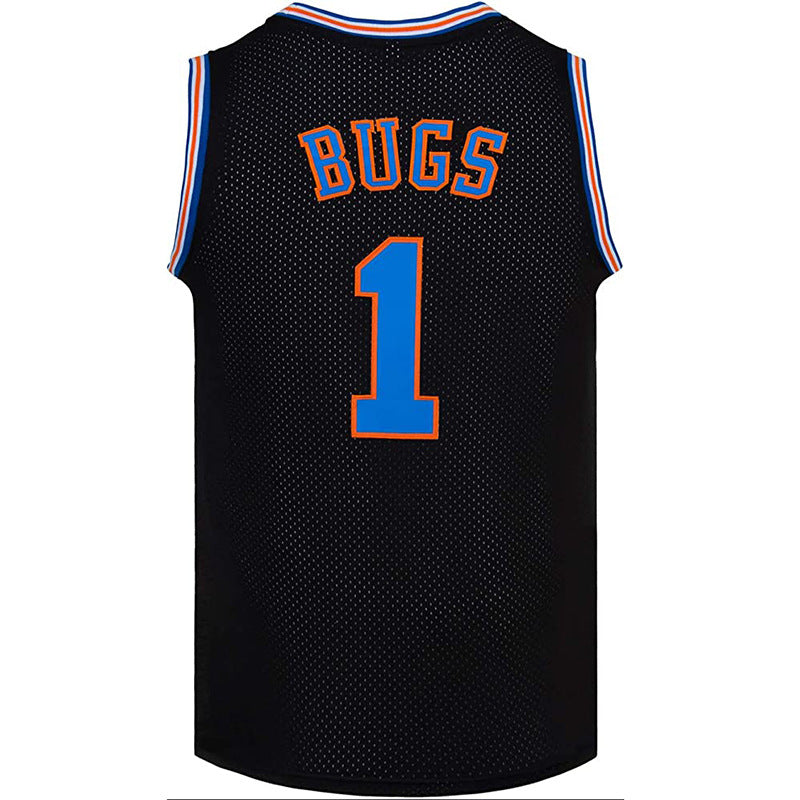 S.M.  Space Jam Movie Embroidered Jersey Retro Basketball Wear