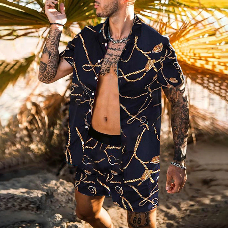 S.M. Men's Luxury Printed 2 piece Short Sets