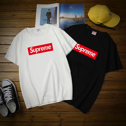 Men's Supreme new short-sleeved  T-shirts S.M.