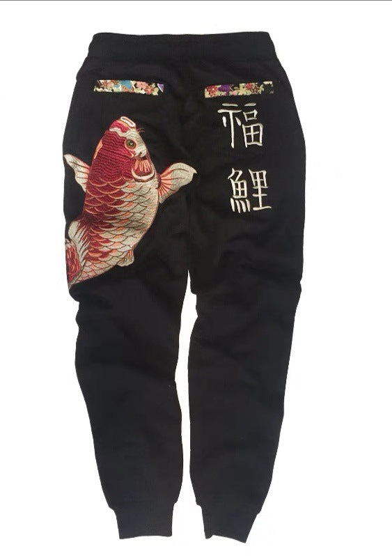 Men's  Embroidered Cotton Joggers S.M.