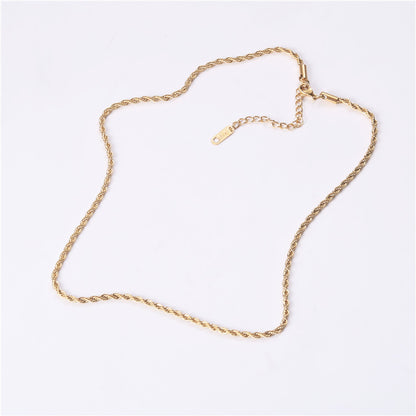 Hip hop twist chain necklace