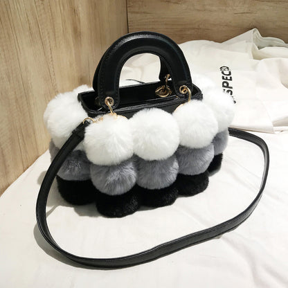 S.B. Winter Plush Shoulder Bag