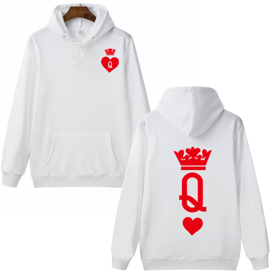 F.J.C. KING&QUEEN Couple's hooded pullover S.W. S.M.