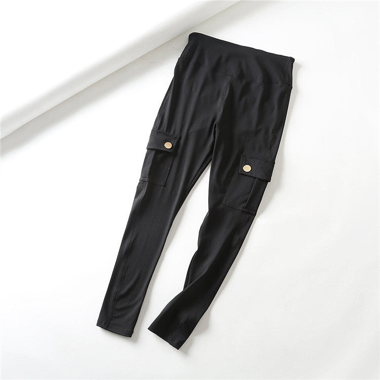 S.M. Skinny slim high elastic gym pants