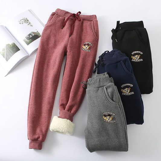 Lamb velvet sweatpants Trousers