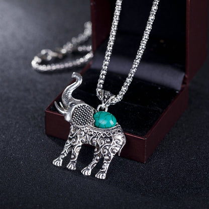 Turquoise Elephant Jewelry Set