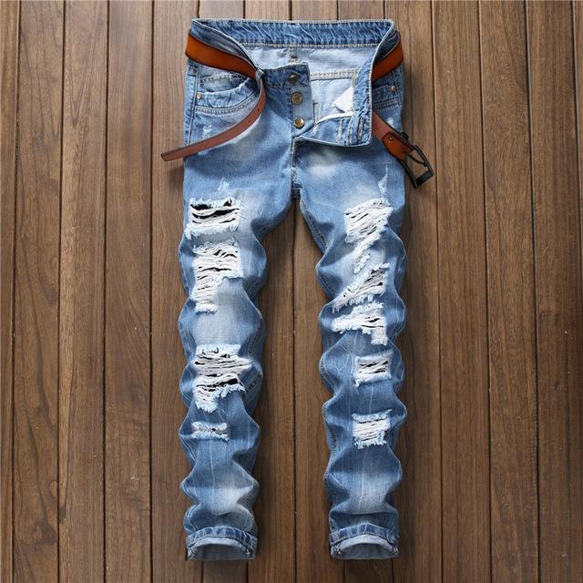 S.M. Men Ripped Jeans Pants