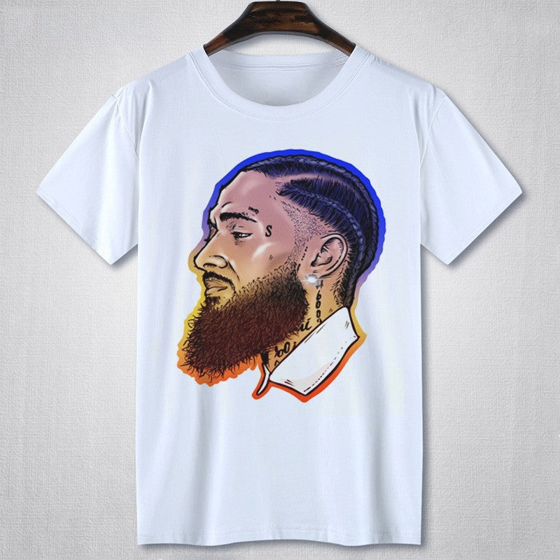 Hip hop white T-shirt