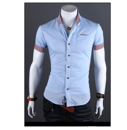 S.M. Men's slim fitting casual Button Down