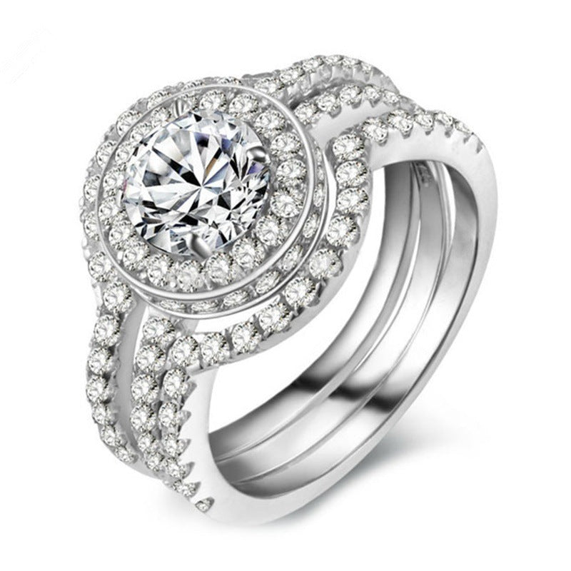 Micro-set Zircon Ring Bridal set