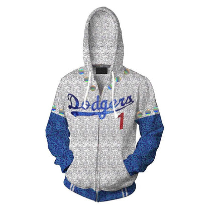 Rocketman Elton John Dodgers Hoodie Baseball Team Uniform Cosplay Costume