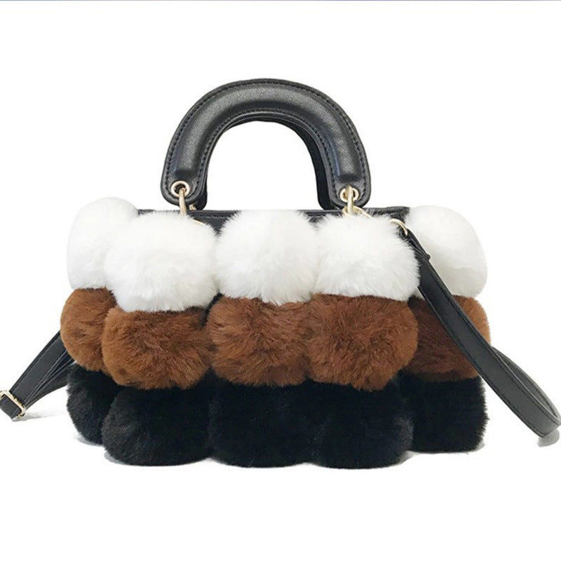 S.B. Winter Plush Shoulder Bag