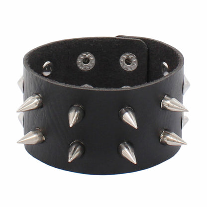 Fashion Leather Rivet Snap Bracelet