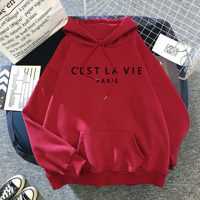 S.W. Women's Letters Print Hoodies