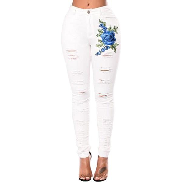 S.W. Women's Ripped skinny Denim Jeans