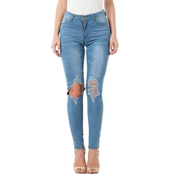 S.W. Women's Ripped skinny Denim Jeans