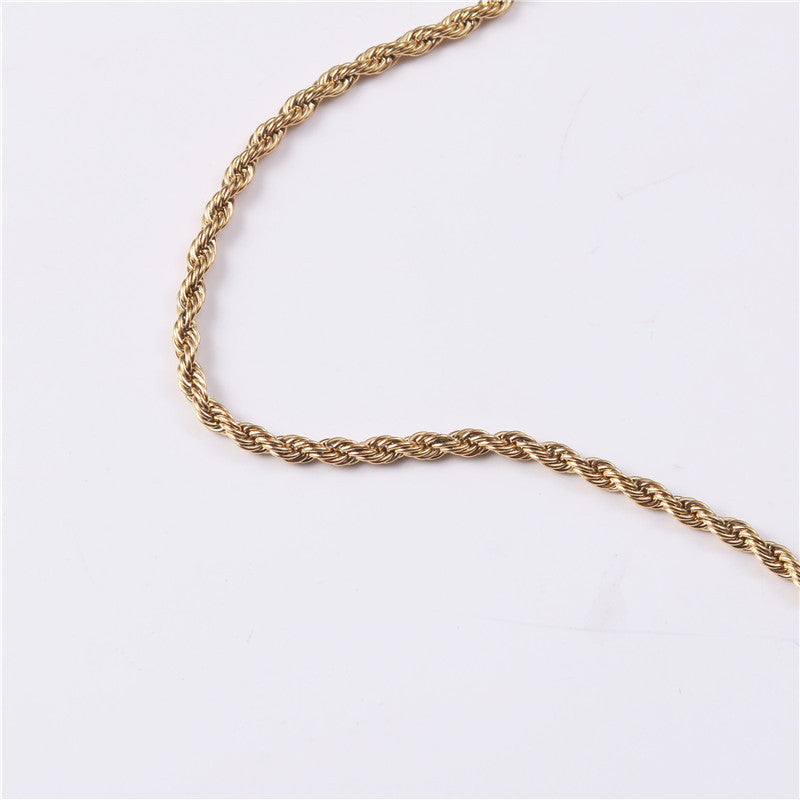 Hip hop twist chain necklace