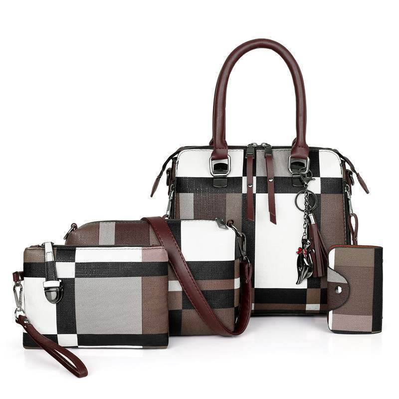 S.B. New Luxury Handbags Plaid Women Bags Designer