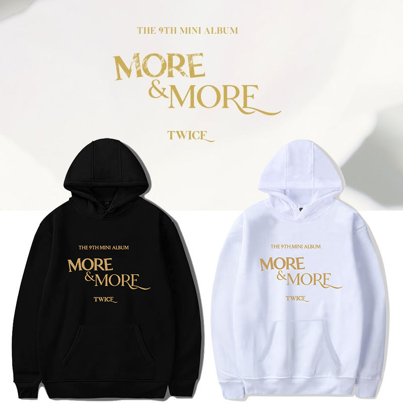 S.M. "MORE & MORE" Letter print Pullover hoodie Men's And Women's S.W.