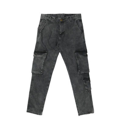 Mens Washed Cargo Pants Side Pocket