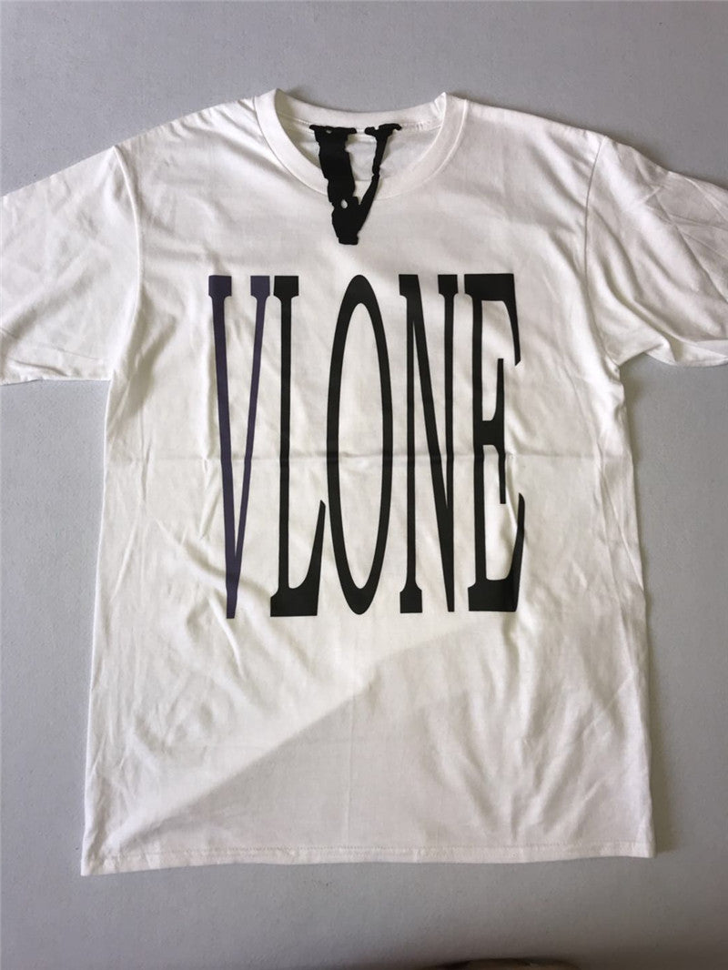 V Classic Short Sleeve Cotton Vlone Hip Hop Rap T-Shirt Vlone Hip Hop Rap T-Shirt