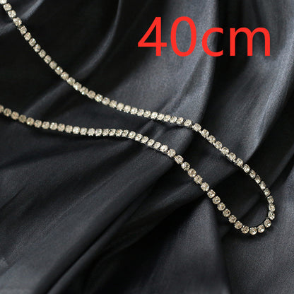 New Real Gold Plating Micro-Inlaid 8mm Zircon Tennis Chain Hiphop Hip Hop Jewelry Men's Necklace