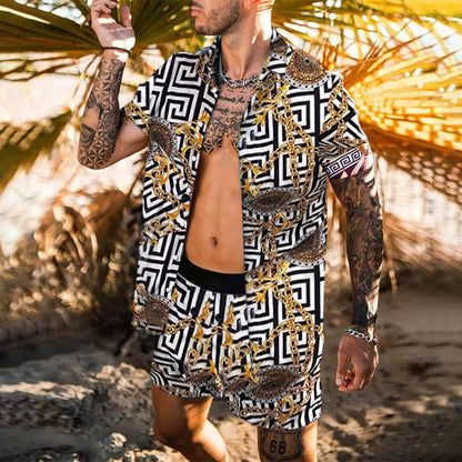 S.M. Men's Luxury Printed 2 piece Short Sets