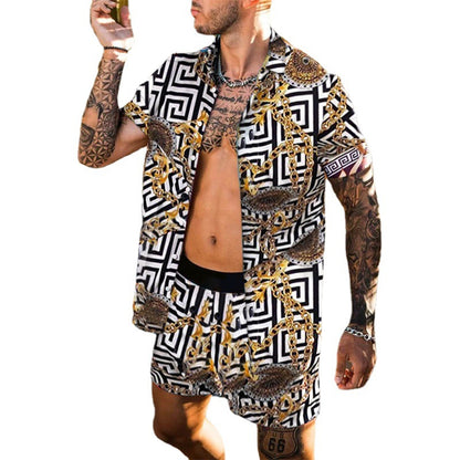 S.M. Men's Luxury Printed 2 piece Short Sets