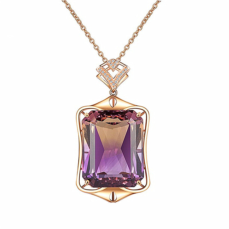 Unique All-Match Pendant Amethyst Crystal Pendant