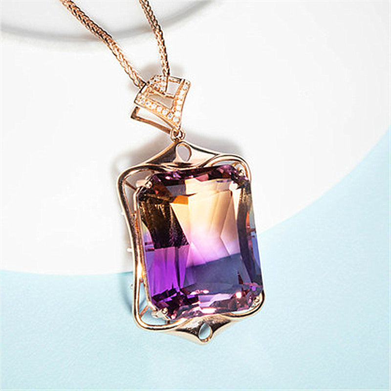 Unique All-Match Pendant Amethyst Crystal Pendant