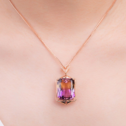 Unique All-Match Pendant Amethyst Crystal Pendant