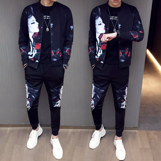 S.M. New big and tall  Tracksuit  Men's 2 Piece Sets