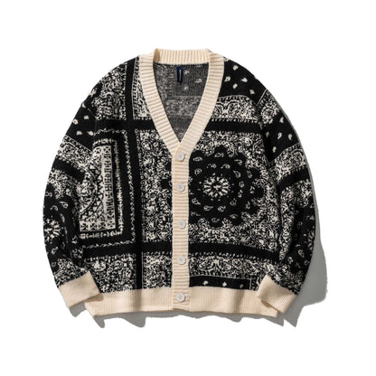 Retro Men'S Sweater Cardigan S.M.