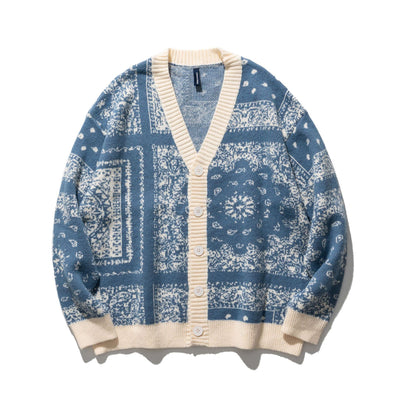 Retro Men'S Sweater Cardigan S.M.