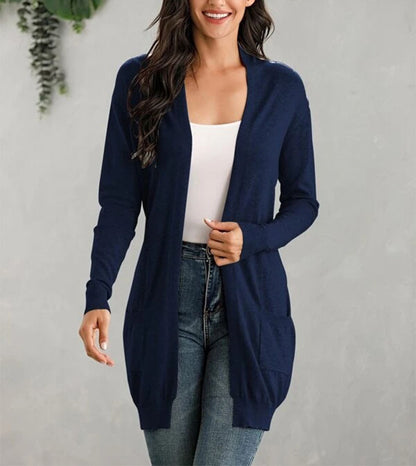 Women's Long-Sleeved Knitted Cardigan Cardigan