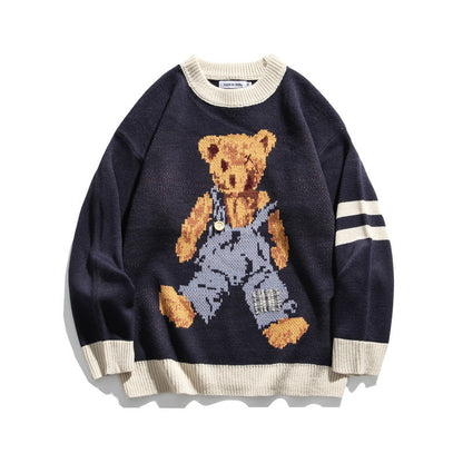 Sweater Male Couple Hong Kong Flavor Bf Cartoon Autumn And Winter Sweater