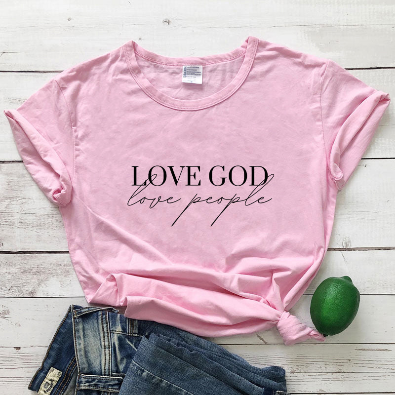 Women's Short Sleeve Casual T-shirt Eros Lovers Church Faith Religious T-shirt