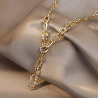 Chain Metal Necklace Personality Sweater Chain Long Temperament Clavicle Chain