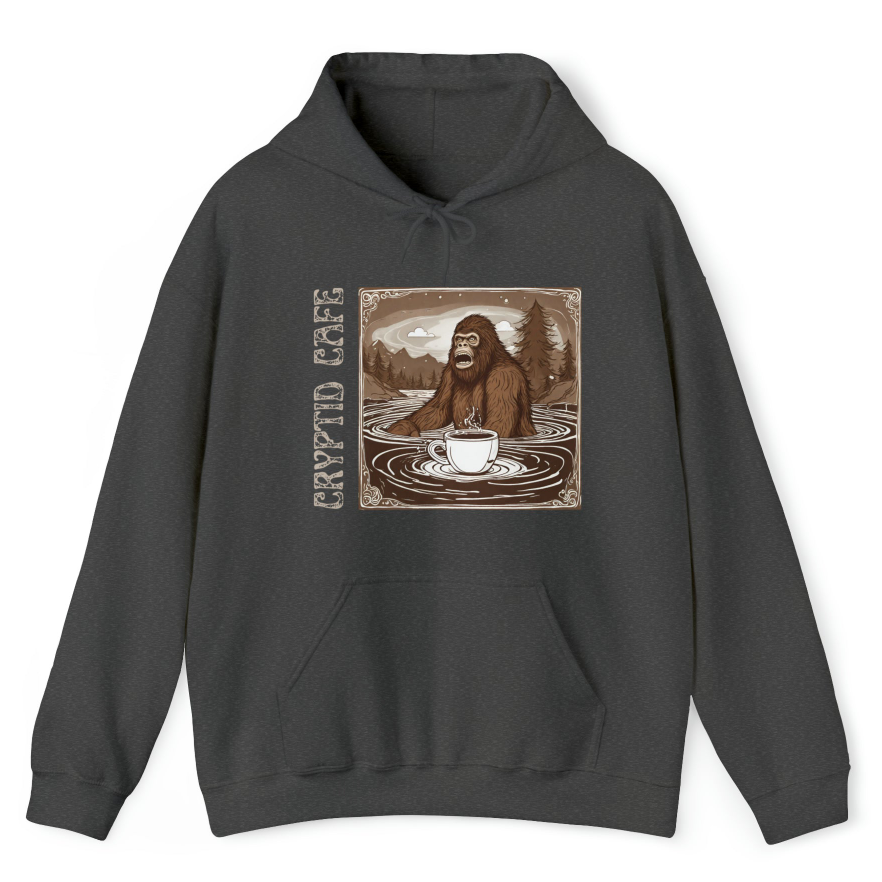 F.J.C. S.M.  Graphic Print Velvet Padded Hooded Sweatshirt