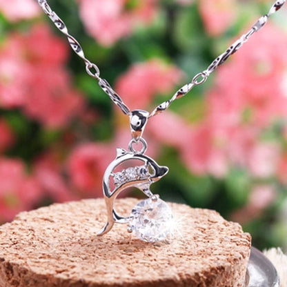 Fashion Women's Crystal Women's Silver Plated Necklace