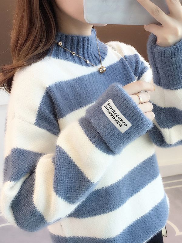 S.W. Chenille Stripe Thick Sweater