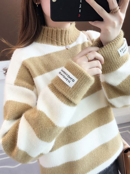 S.W. Chenille Stripe Thick Sweater