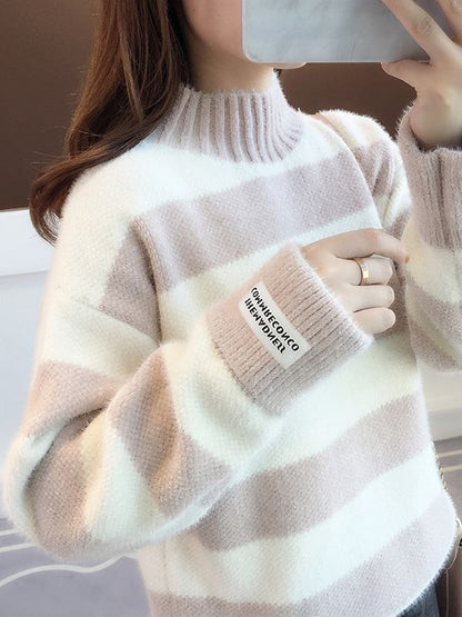 S.W. Chenille Stripe Thick Sweater