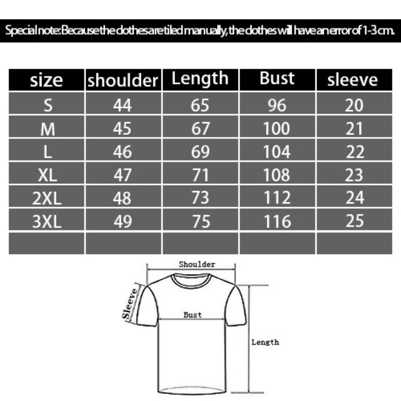 S.M. Digital Printing Casual Round Neck T-shirt