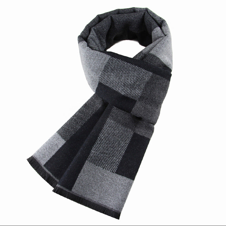 S.M. Wool-like Scarf  Plaid