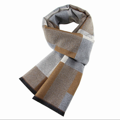 S.M. Wool-like Scarf  Plaid